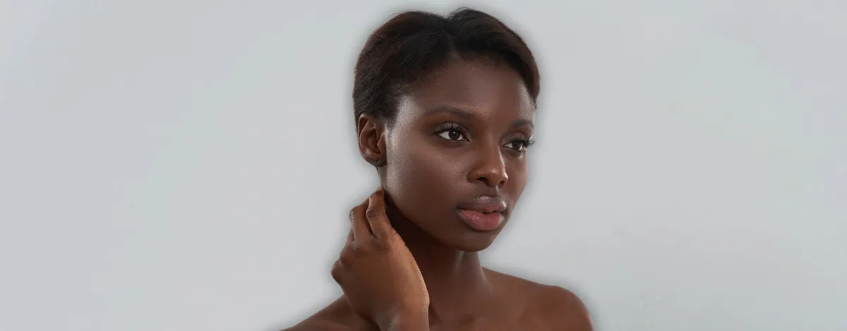 Woman with smooth skin in profile – microneedling in Calgary