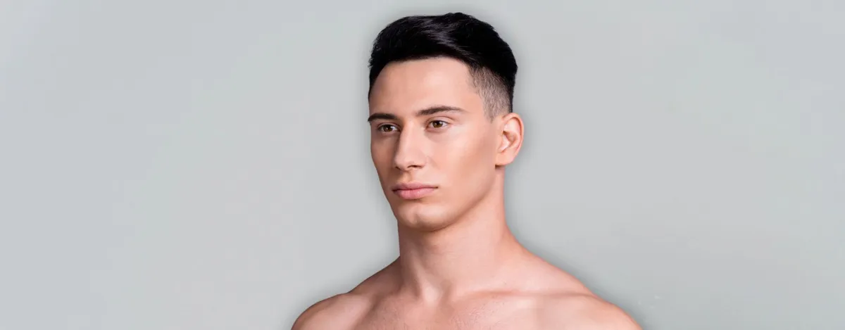 Man with clear skin – Vbeam laser treatment in Calgary